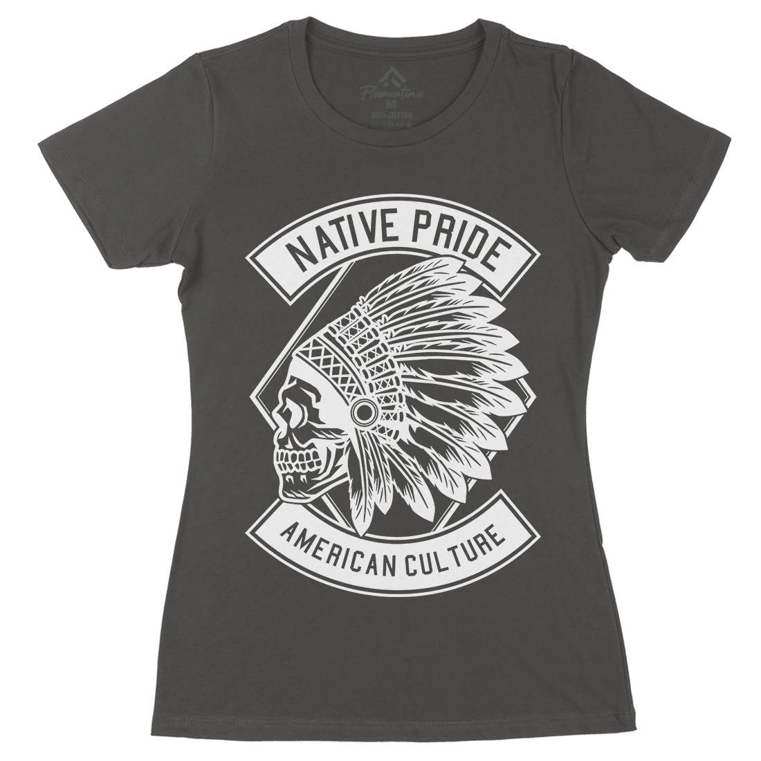 Indian Native Pride Womens Organic Crew Neck T-Shirt American B566