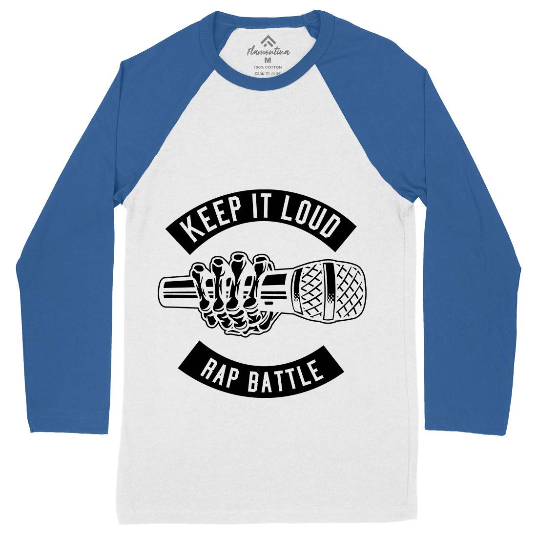 Keep It Loud Mens Long Sleeve Baseball T-Shirt Music B568