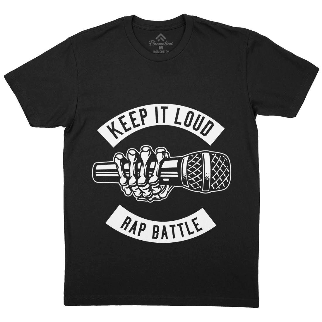Keep It Loud Mens Organic Crew Neck T-Shirt Music B568