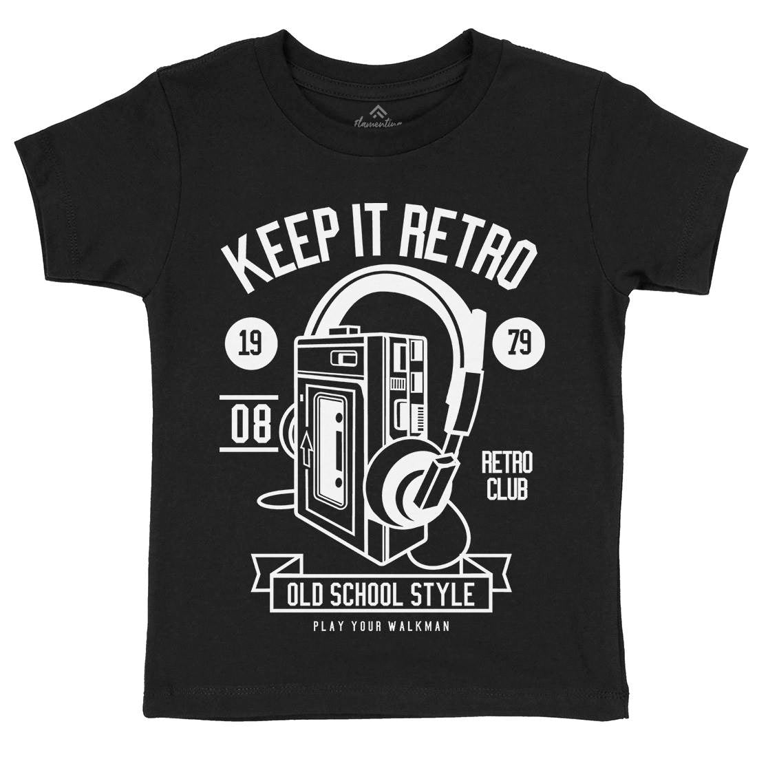 Keep It Retro Kids Organic Crew Neck T-Shirt Music B569