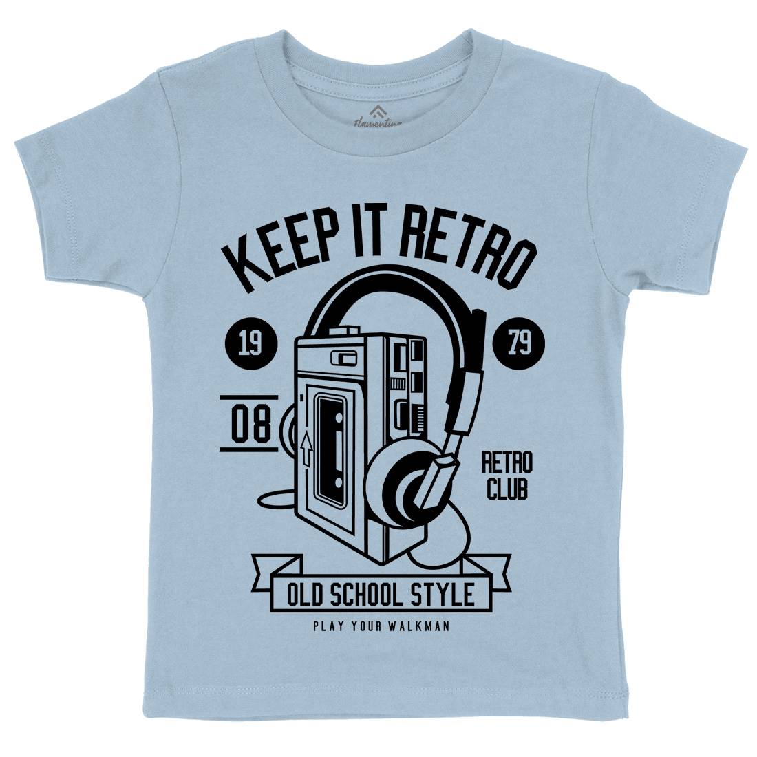 Keep It Retro Kids Organic Crew Neck T-Shirt Music B569