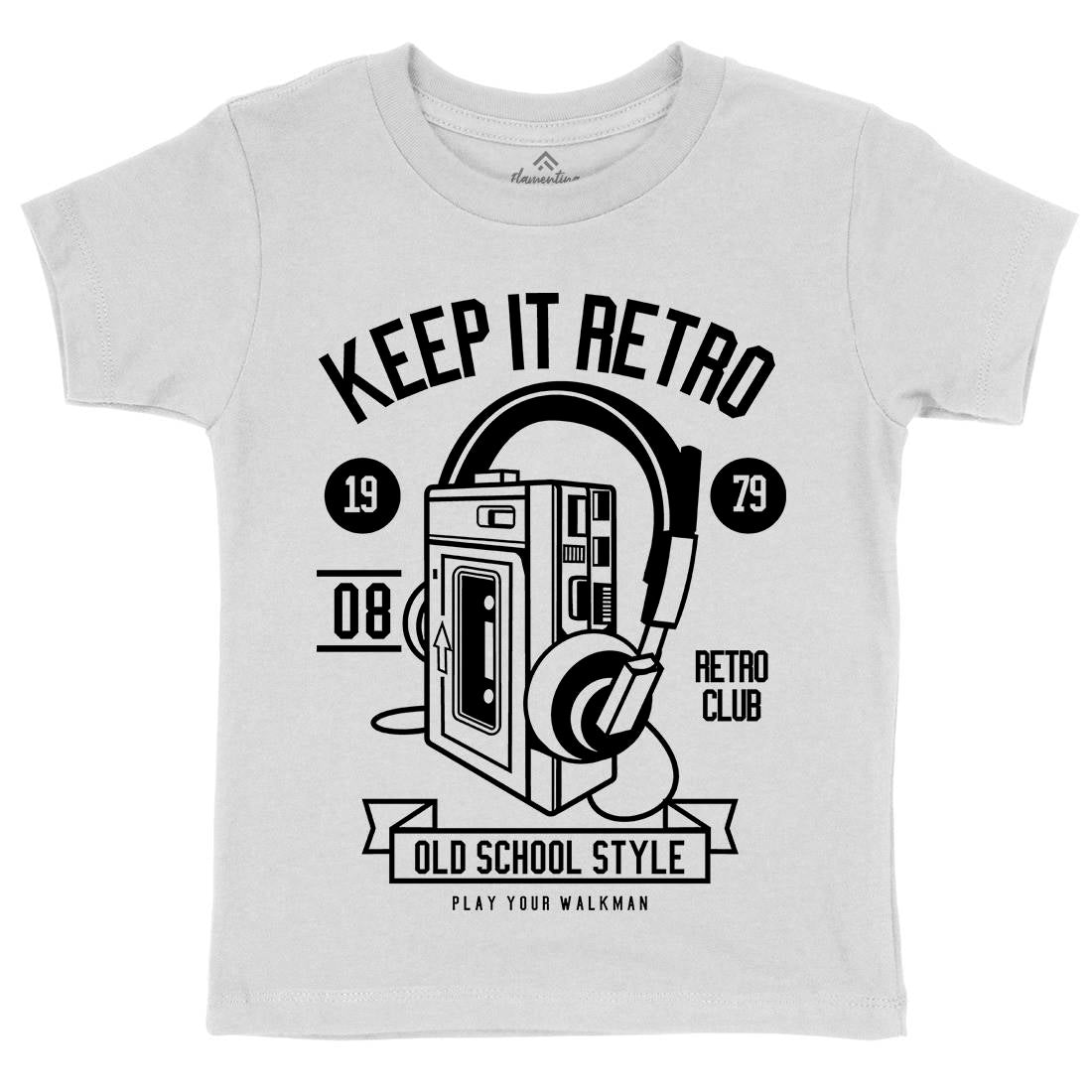 Keep It Retro Kids Crew Neck T-Shirt Music B569