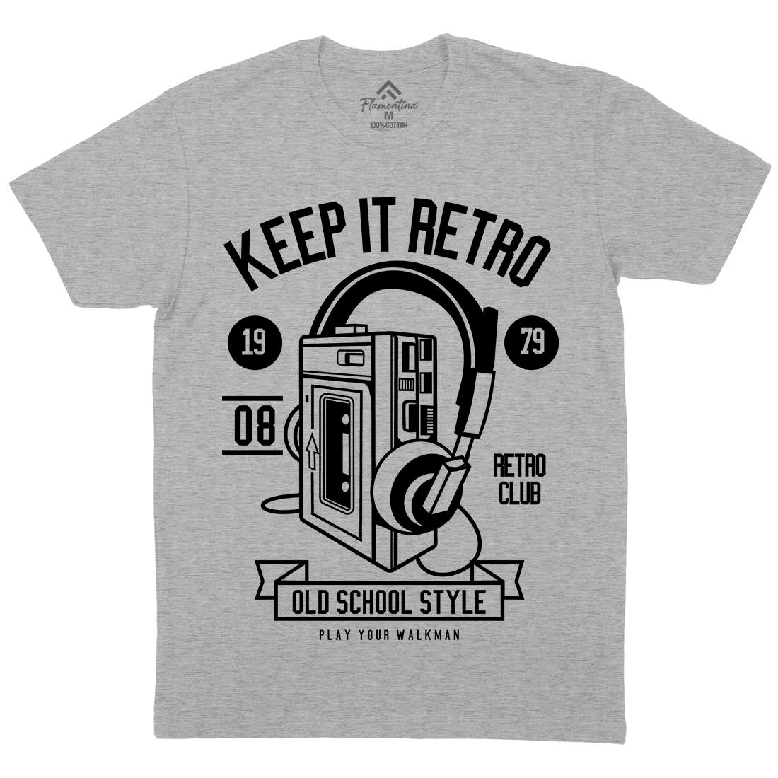 Keep It Retro Mens Crew Neck T-Shirt Music B569