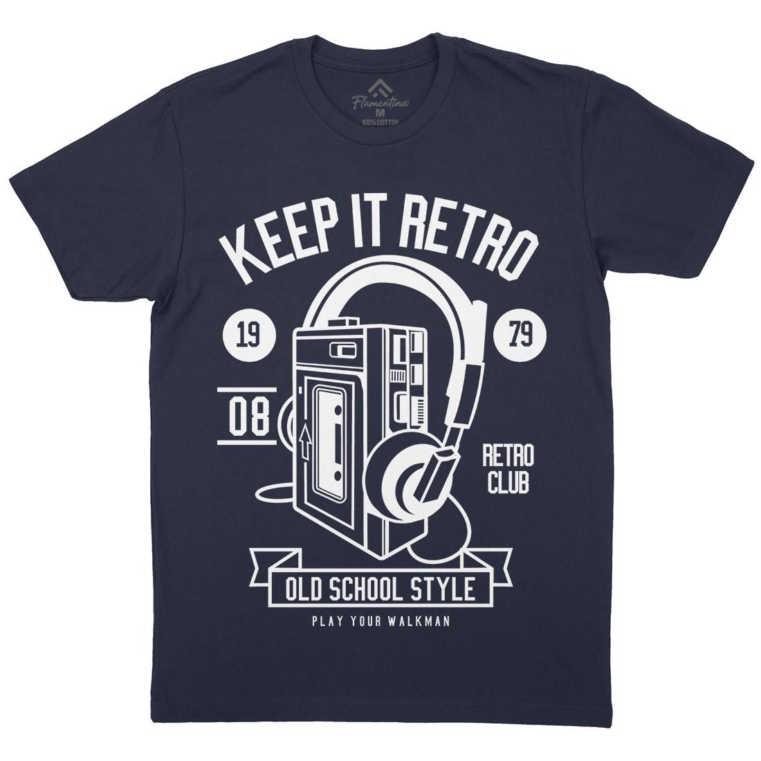 Keep It Retro Mens Crew Neck T-Shirt Music B569
