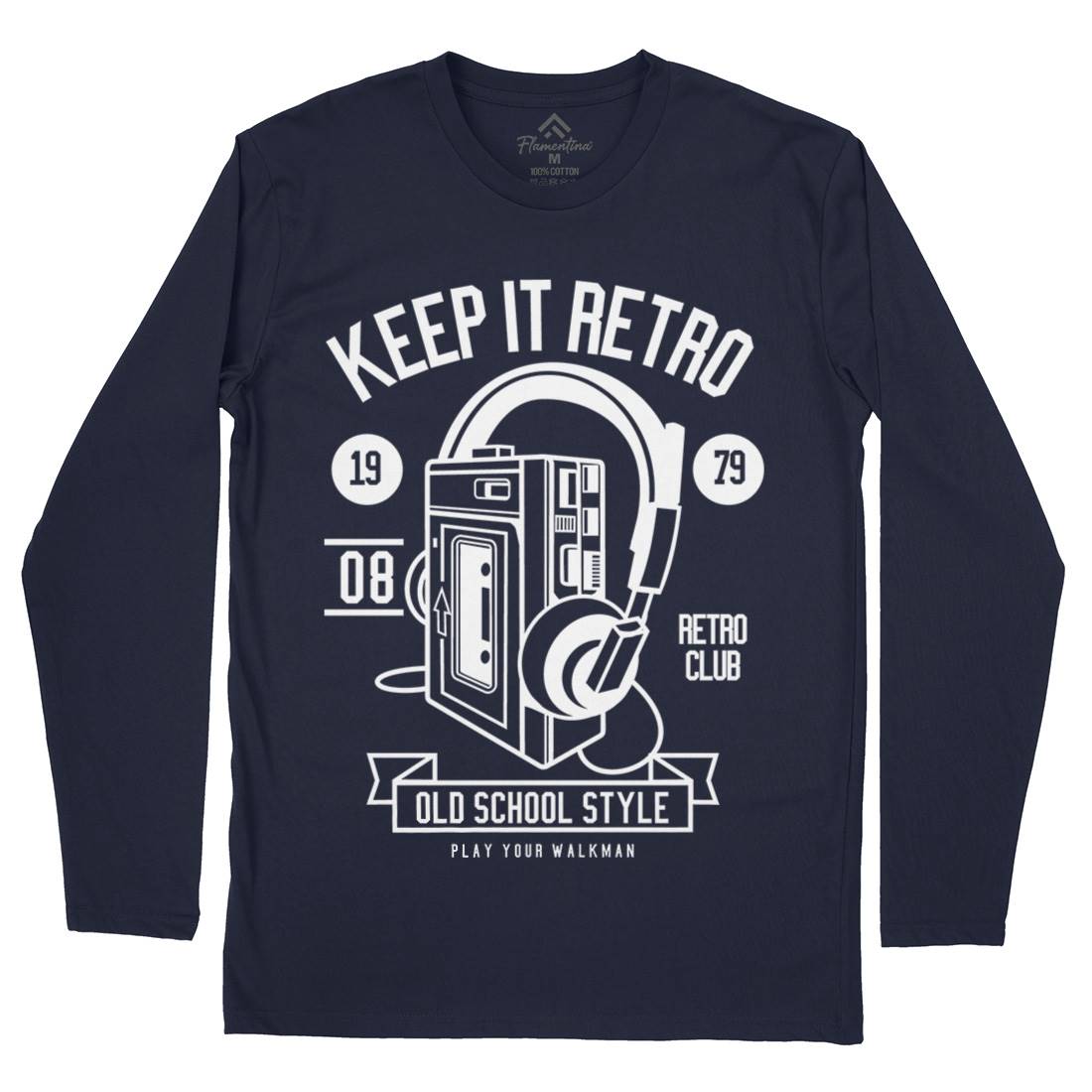 Keep It Retro Mens Long Sleeve T-Shirt Music B569