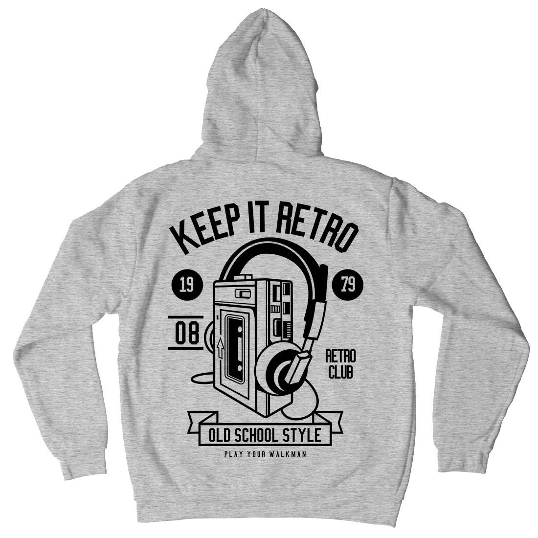 Keep It Retro Kids Crew Neck Hoodie Music B569