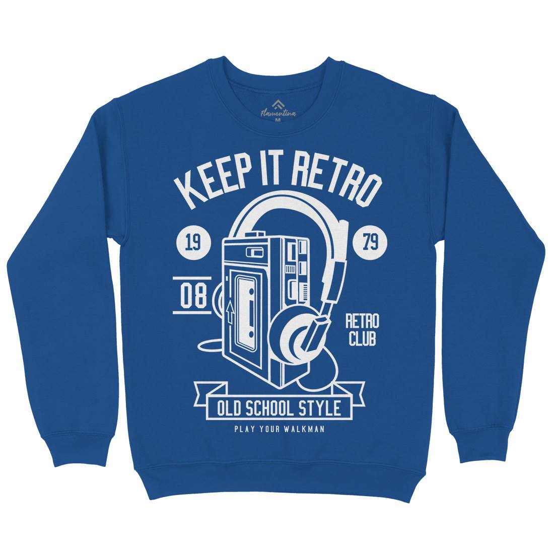 Keep It Retro Mens Crew Neck Sweatshirt Music B569