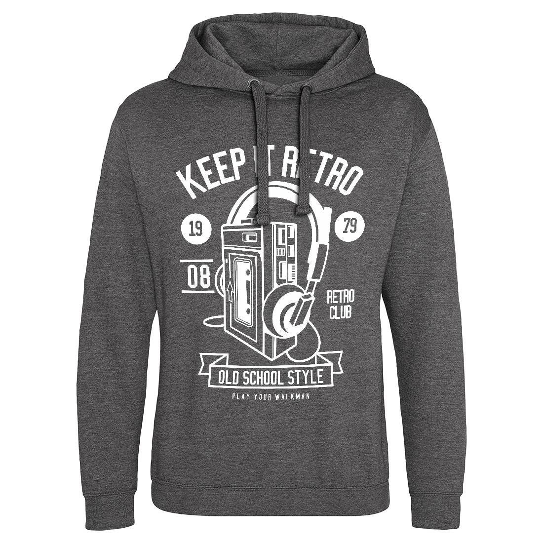 Keep It Retro Mens Hoodie Without Pocket Music B569