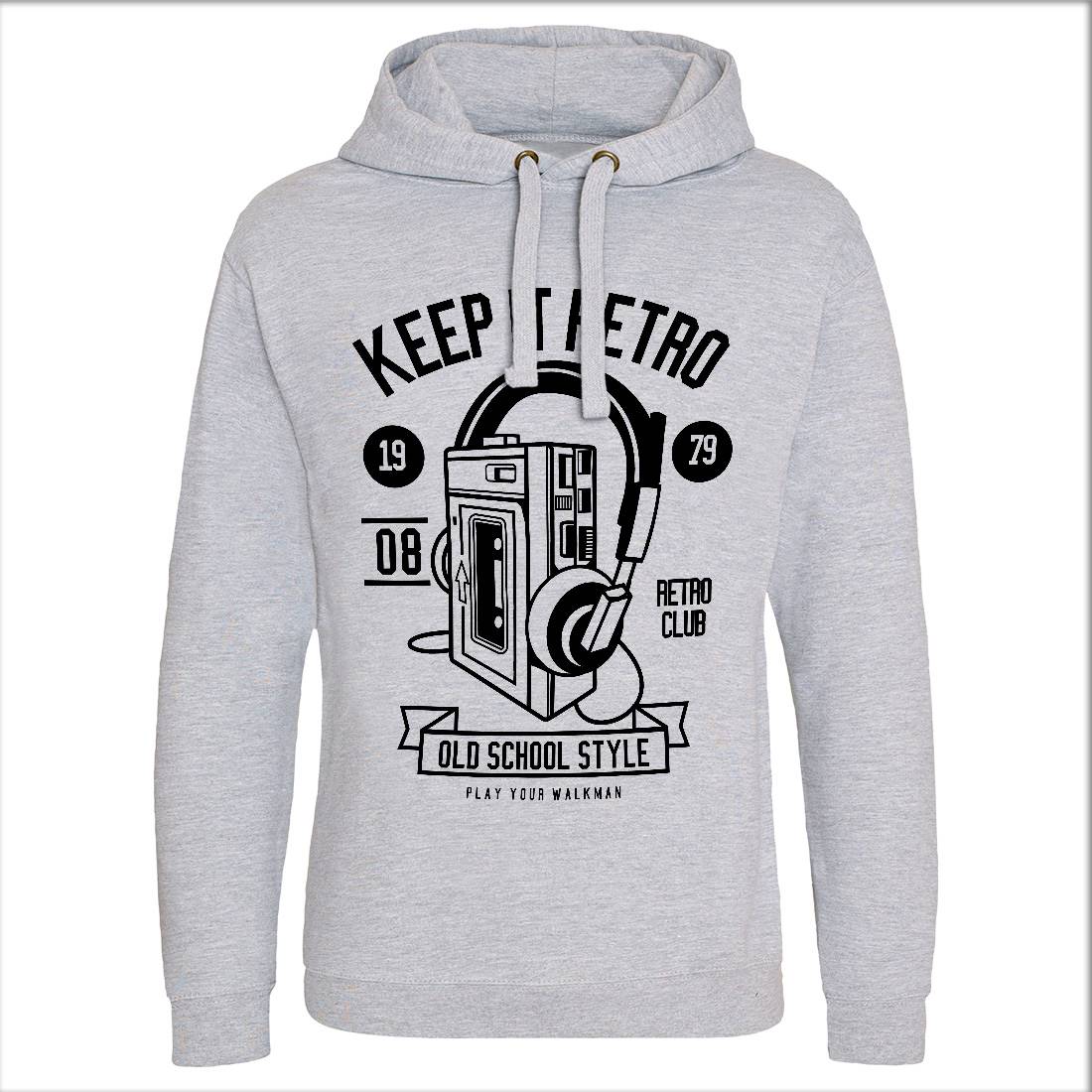 Keep It Retro Mens Hoodie Without Pocket Music B569