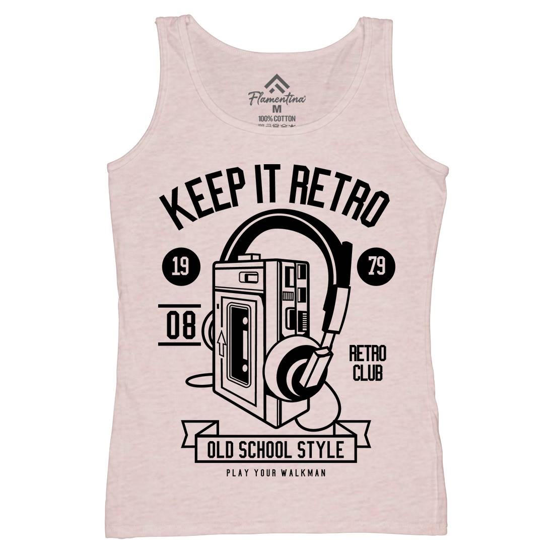 Keep It Retro Womens Organic Tank Top Vest Music B569