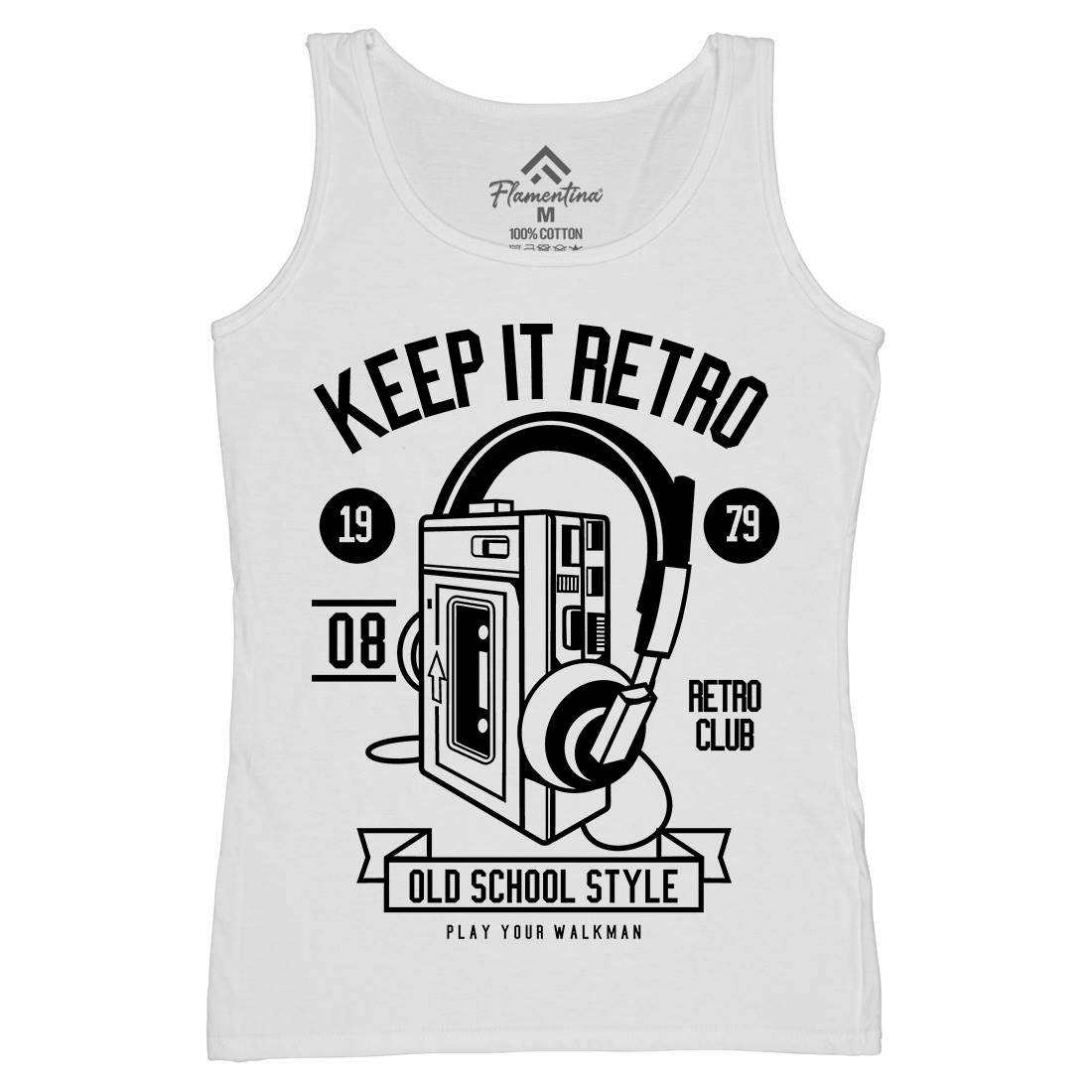 Keep It Retro Womens Organic Tank Top Vest Music B569