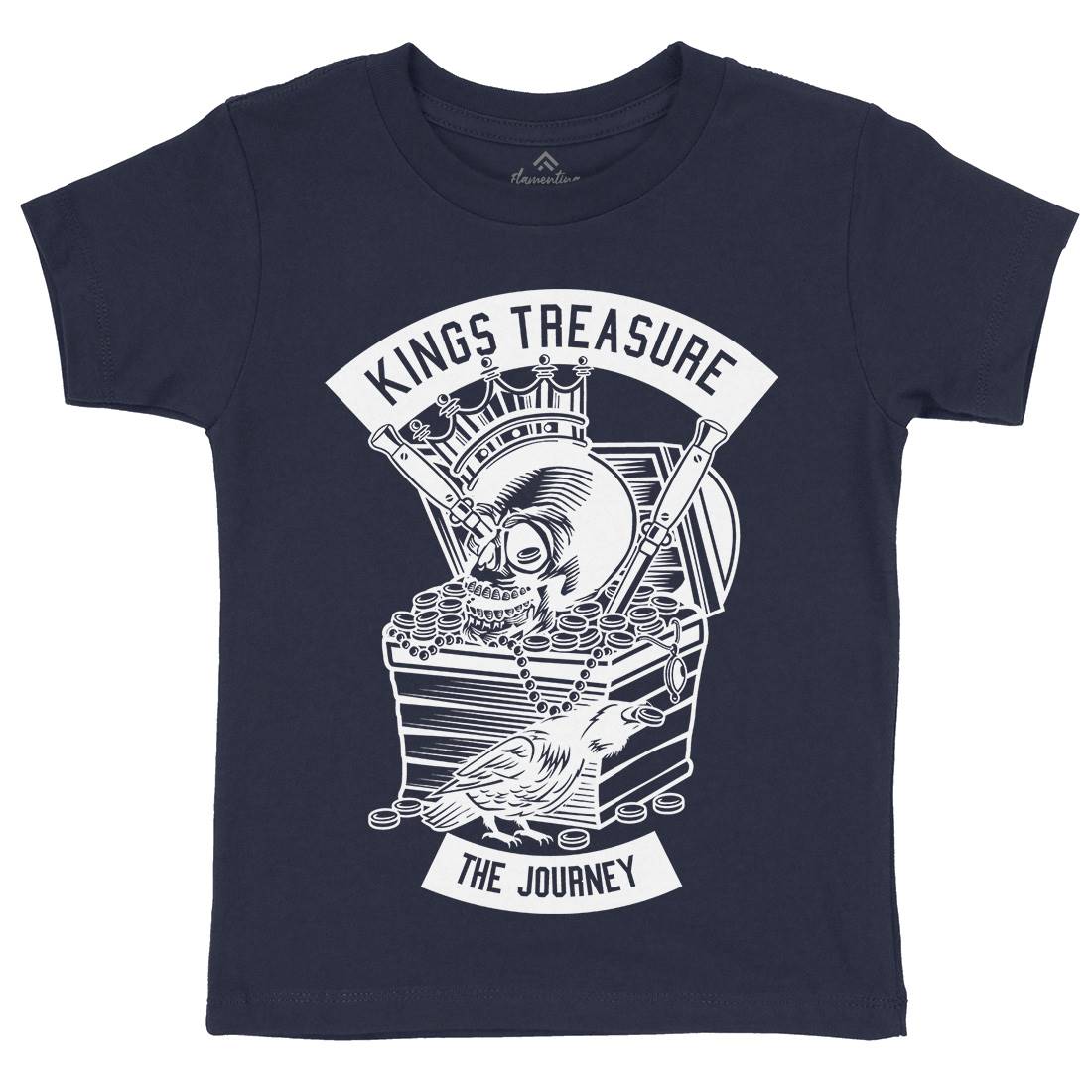 Kings Treasure Kids Organic Crew Neck T-Shirt Retro B570