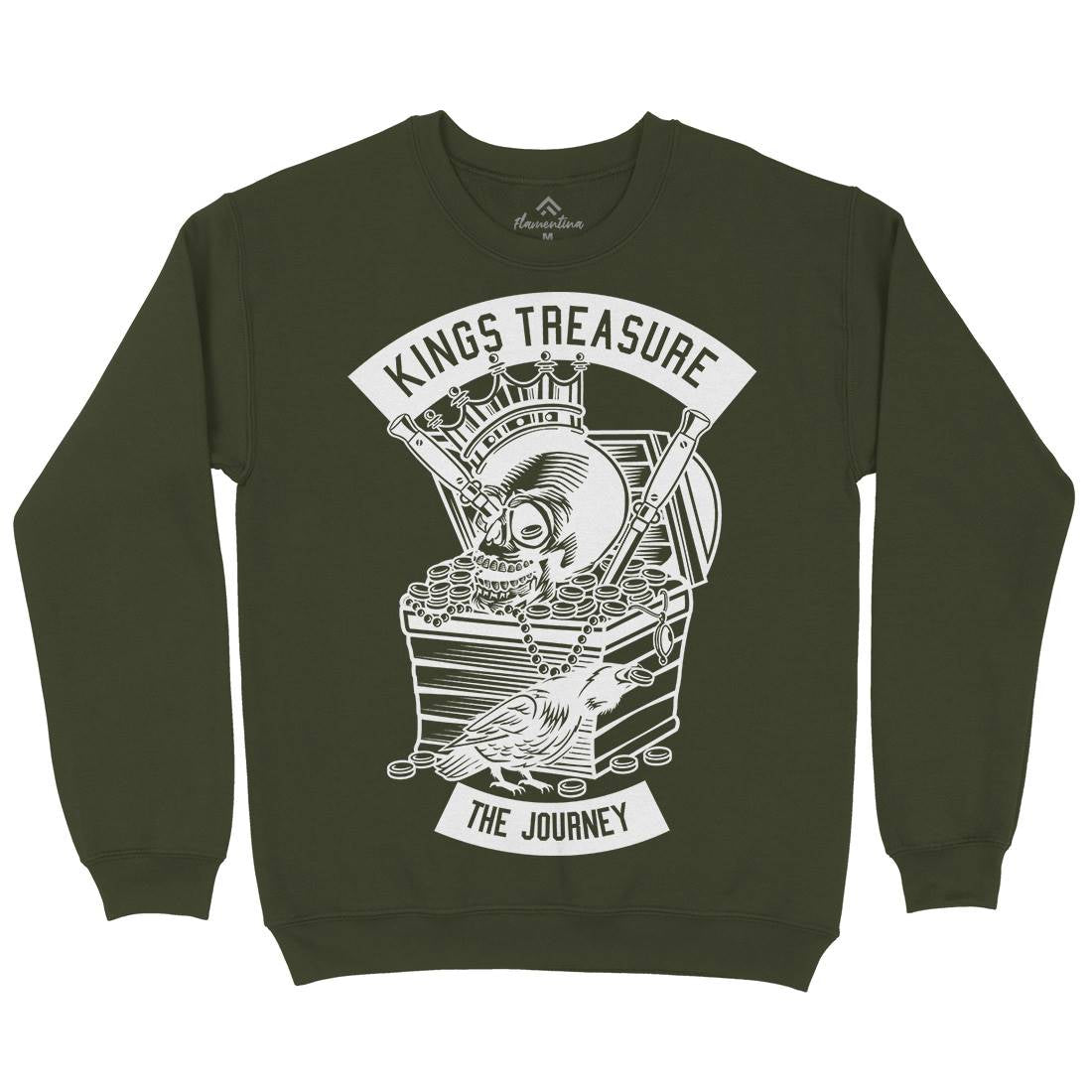 Kings Treasure Mens Crew Neck Sweatshirt Retro B570