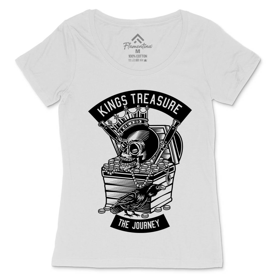Kings Treasure Womens Scoop Neck T-Shirt Retro B570