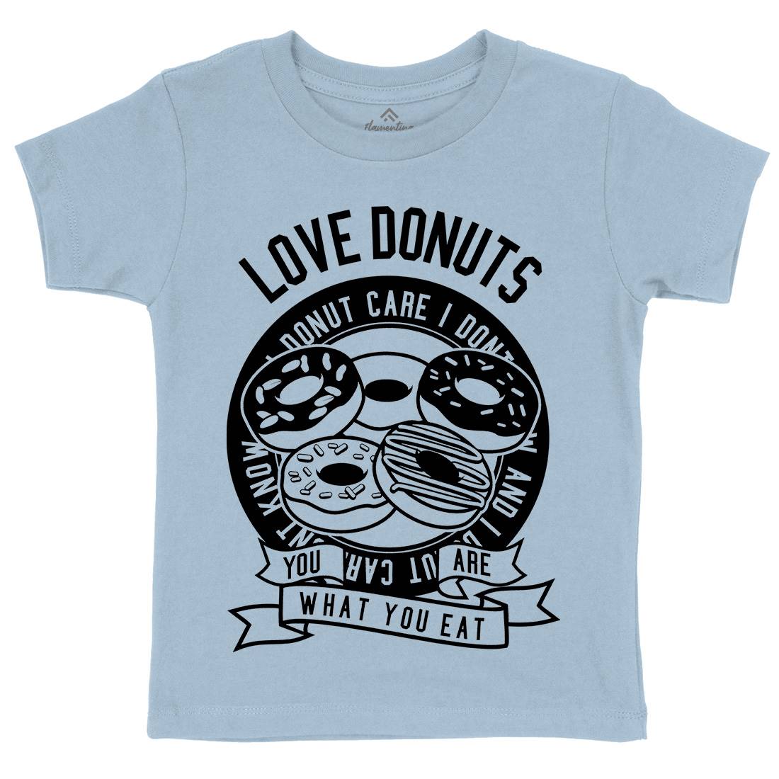 Love Donuts Kids Organic Crew Neck T-Shirt Food B572