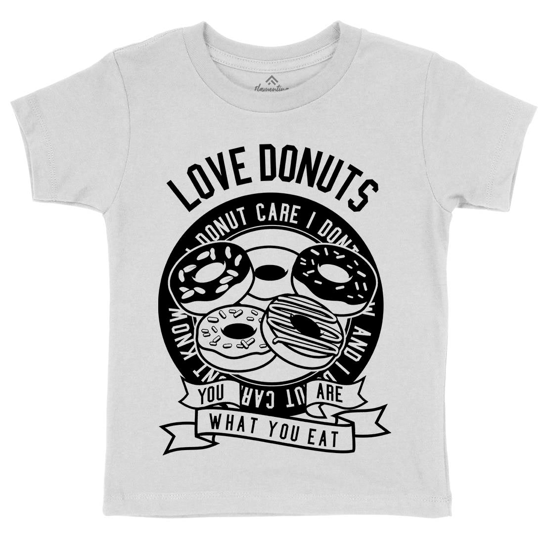 Love Donuts Kids Organic Crew Neck T-Shirt Food B572