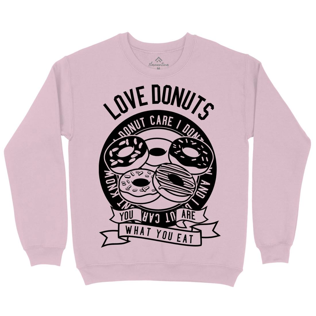 Love Donuts Kids Crew Neck Sweatshirt Food B572