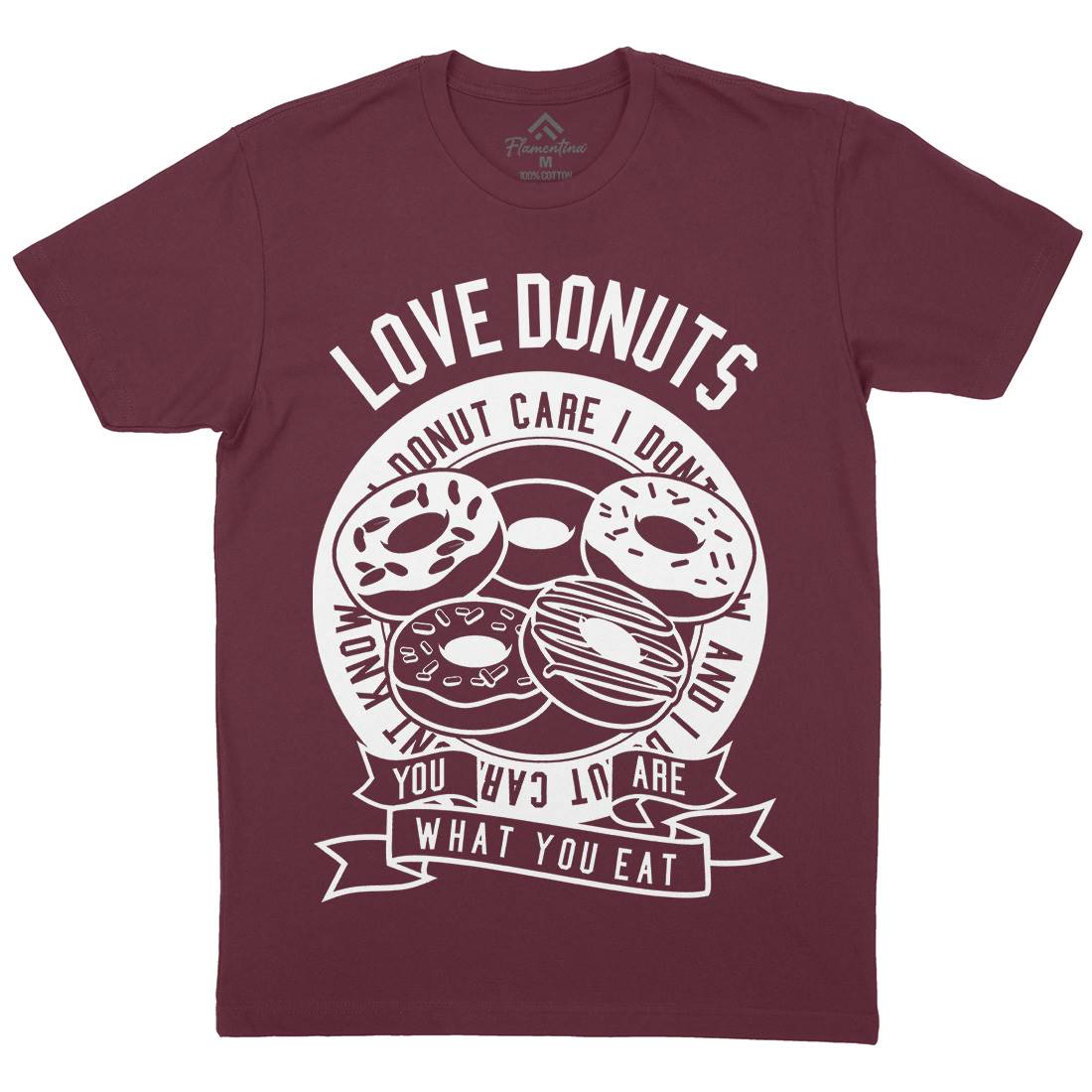 Love Donuts Mens Crew Neck T-Shirt Food B572