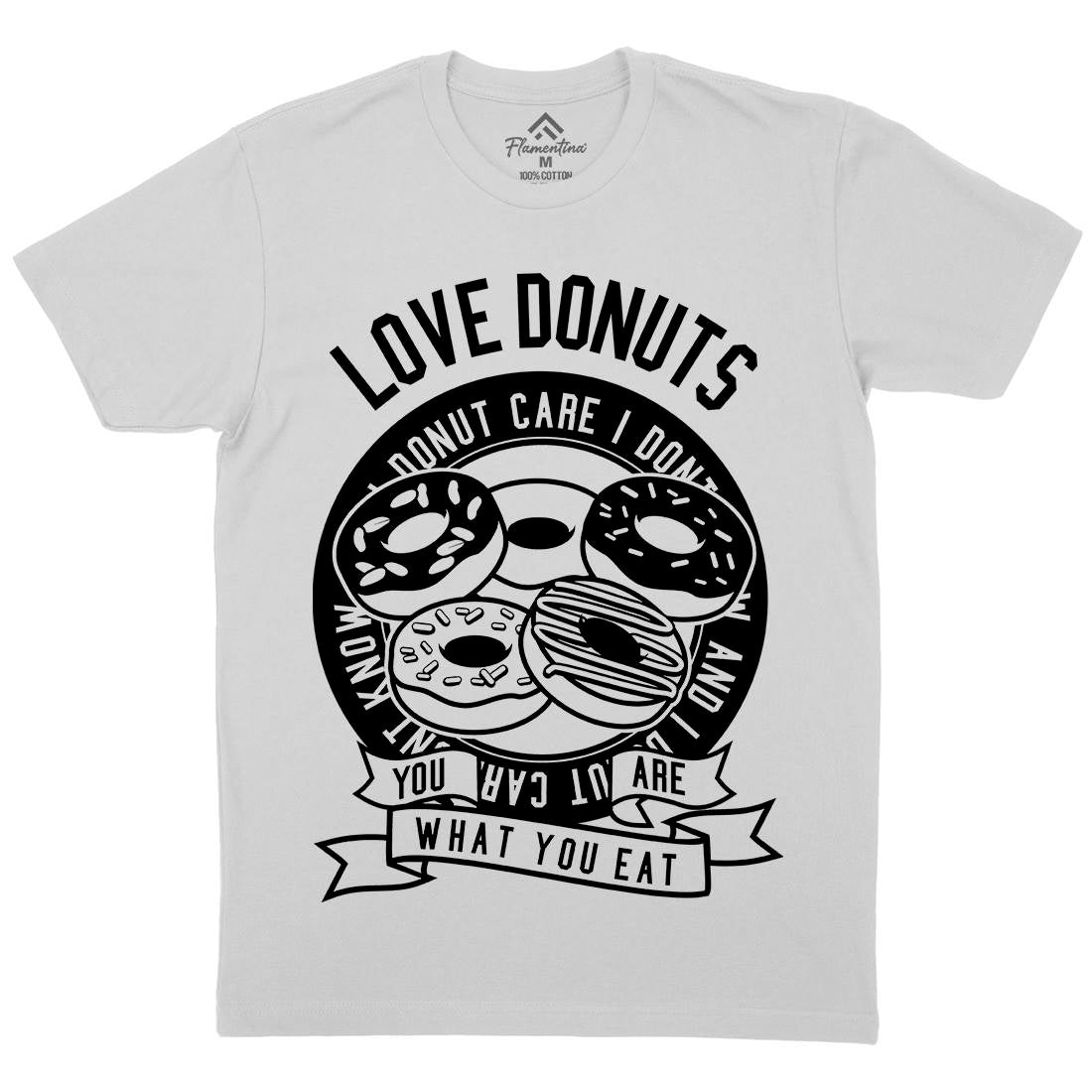 Love Donuts Mens Crew Neck T-Shirt Food B572
