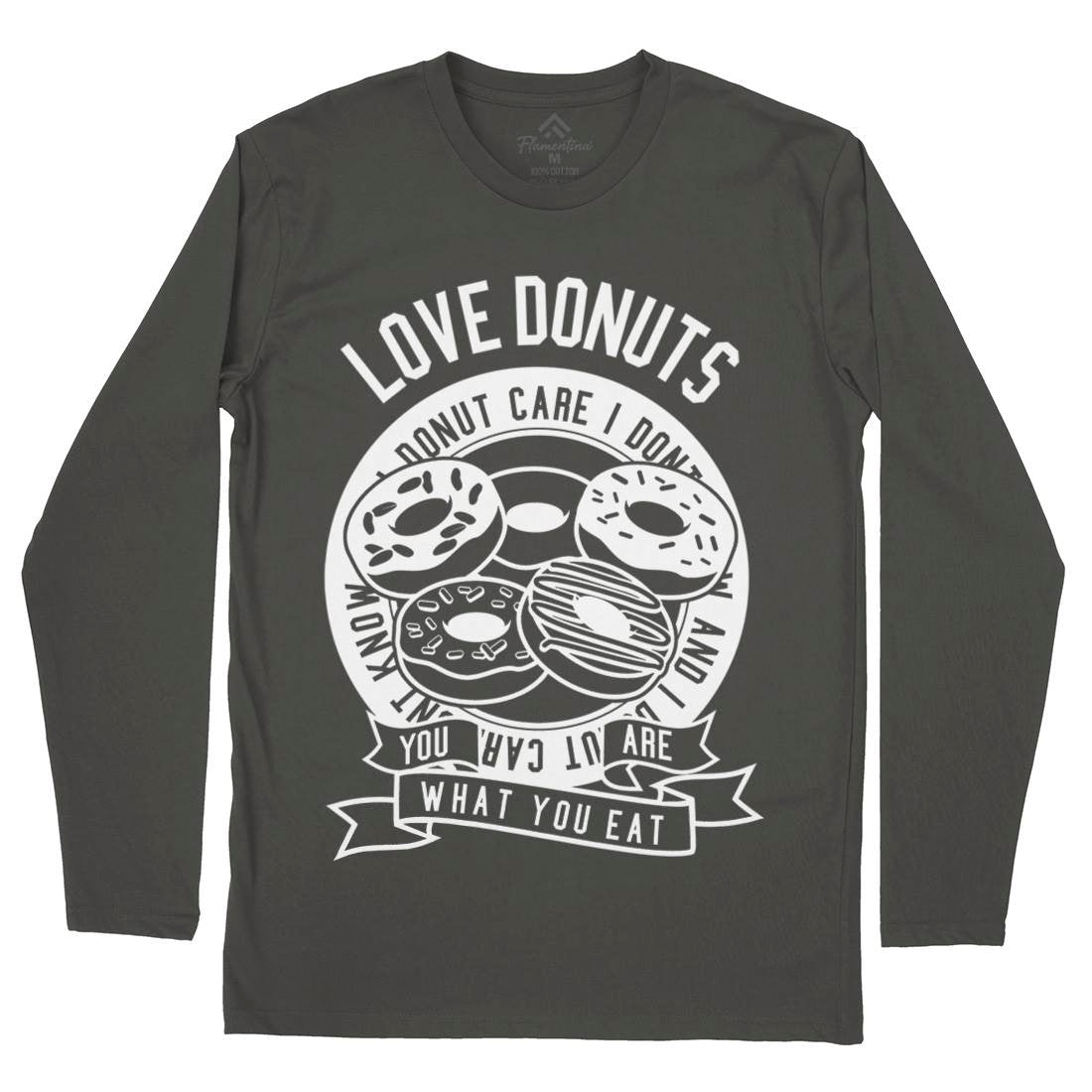 Love Donuts Mens Long Sleeve T-Shirt Food B572