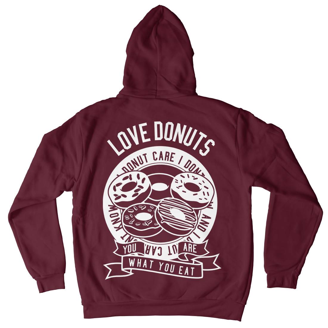 Love Donuts Mens Hoodie With Pocket Food B572