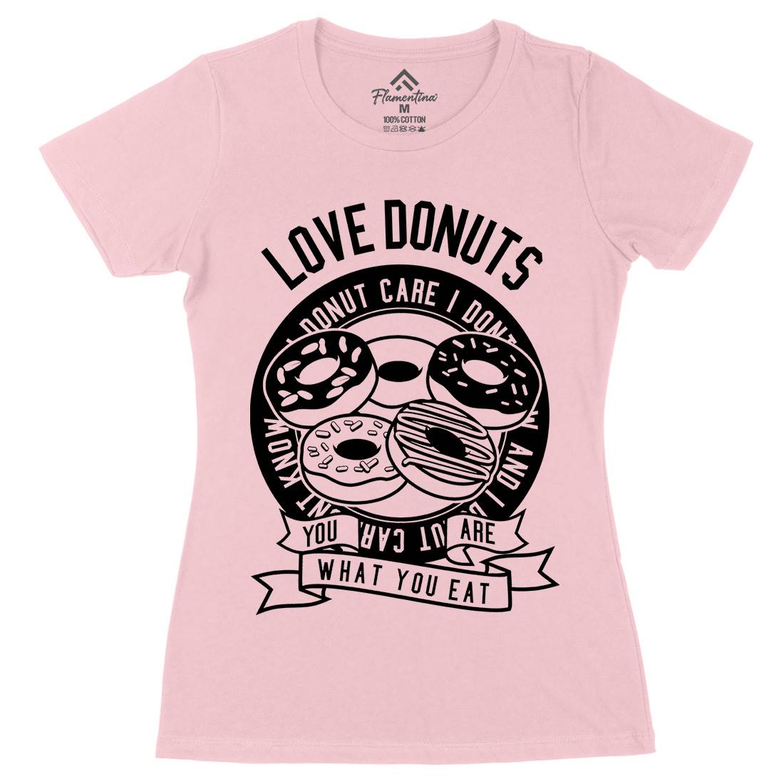 Love Donuts Womens Organic Crew Neck T-Shirt Food B572