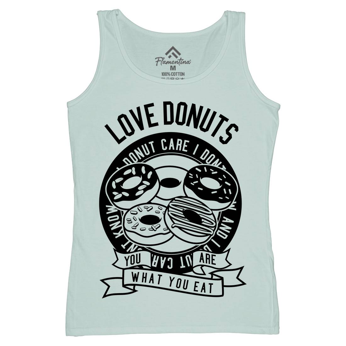 Love Donuts Womens Organic Tank Top Vest Food B572