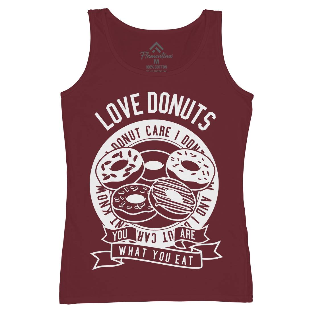 Love Donuts Womens Organic Tank Top Vest Food B572