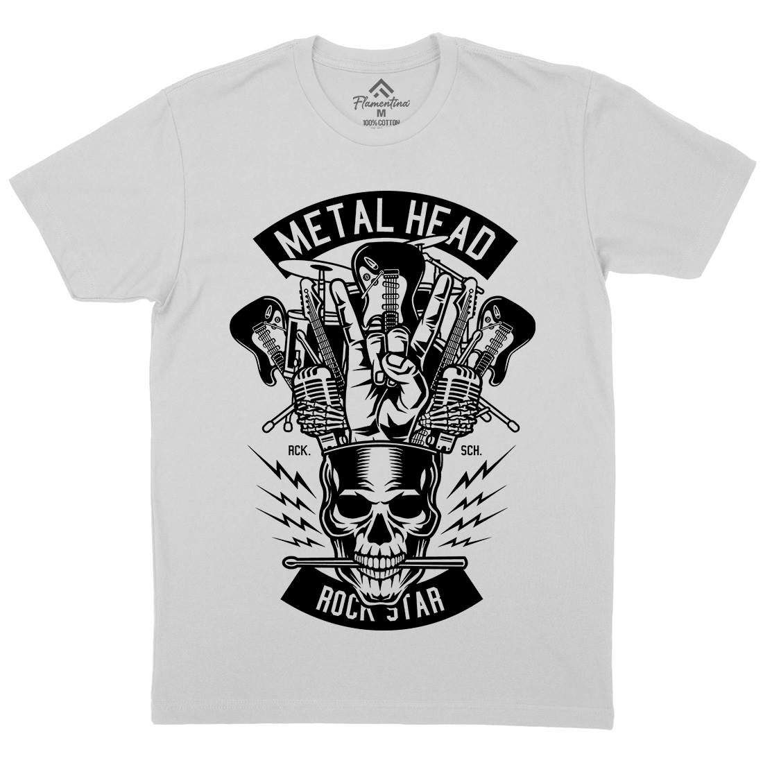 Metal Head Mens Crew Neck T-Shirt Music B573