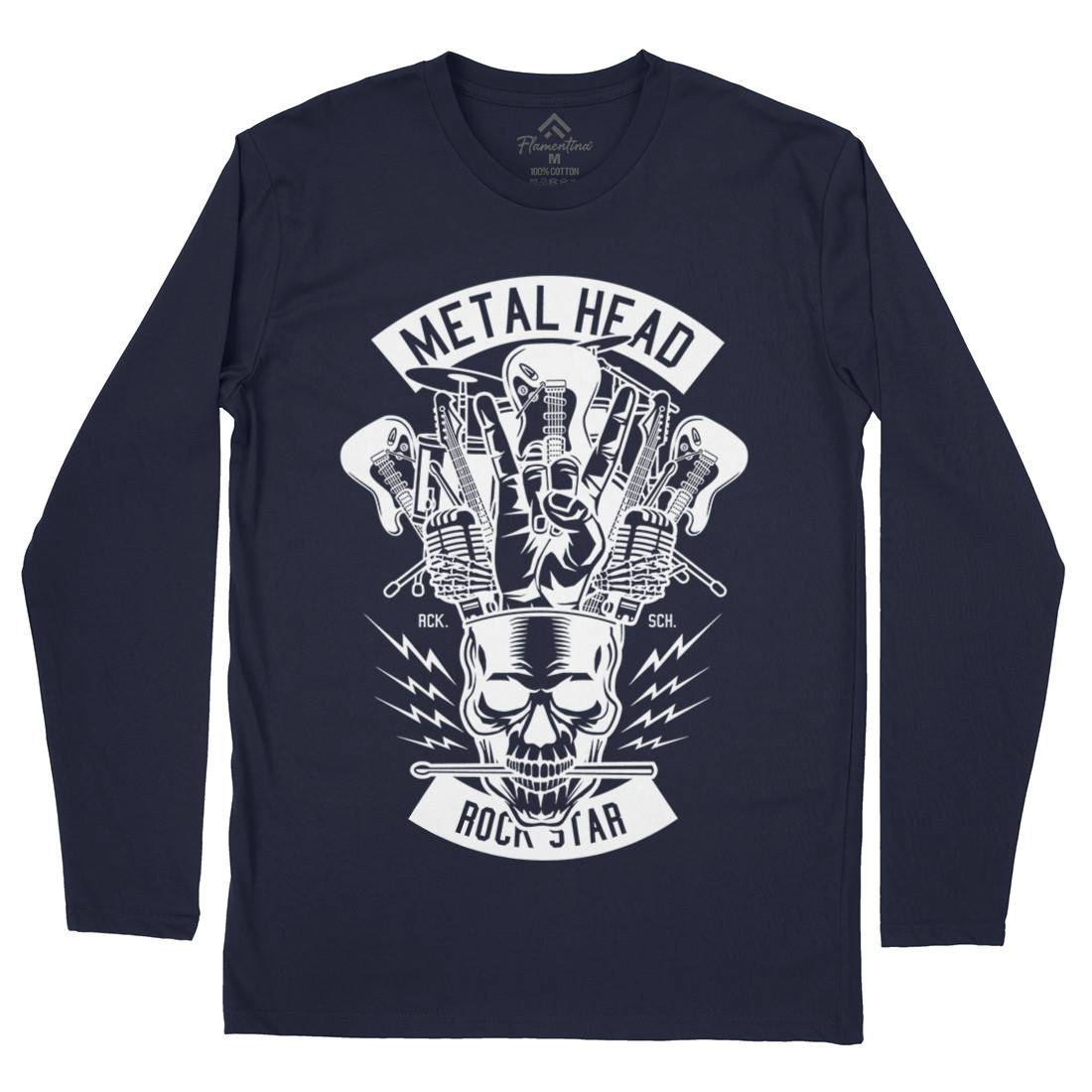 Metal Head Mens Long Sleeve T-Shirt Music B573
