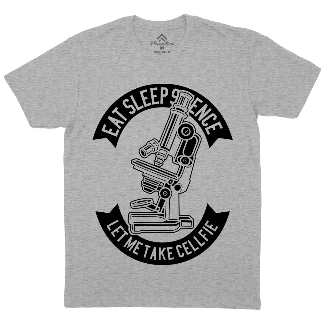 Microscope Mens Crew Neck T-Shirt Science B574