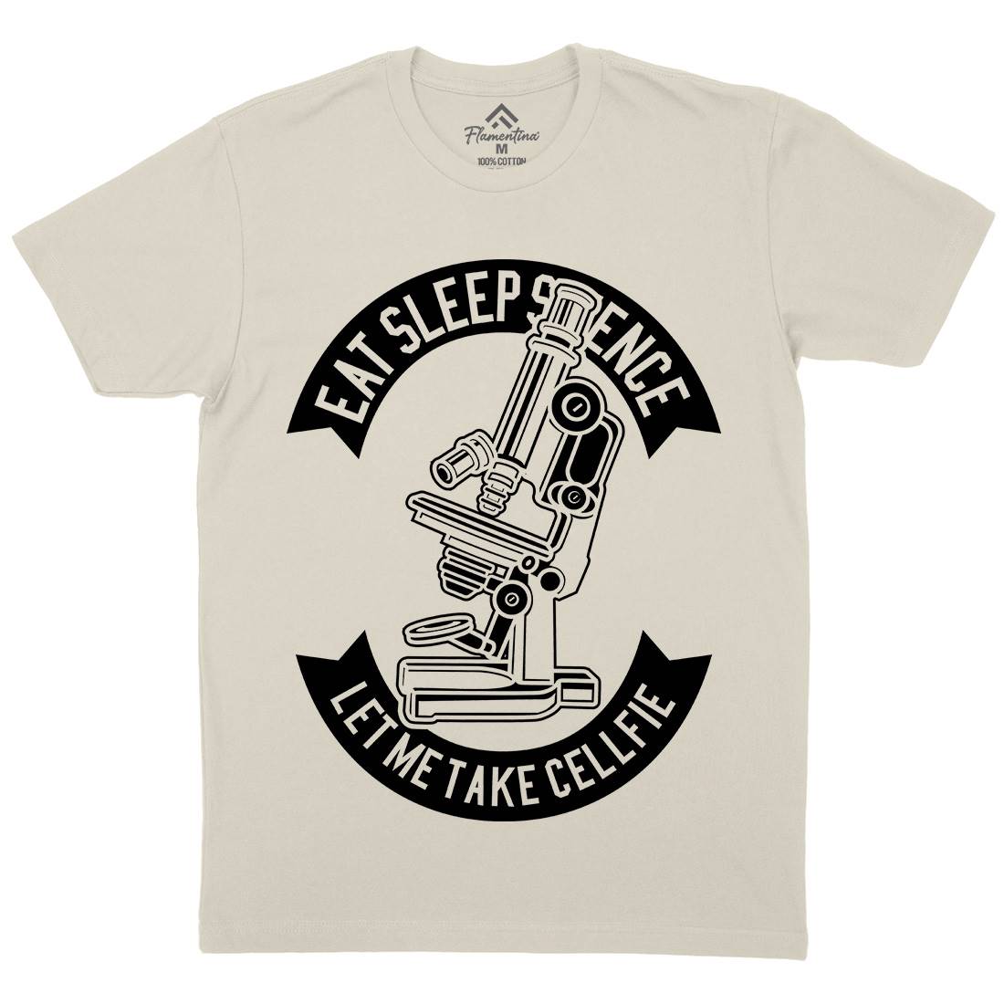 Microscope Mens Organic Crew Neck T-Shirt Science B574