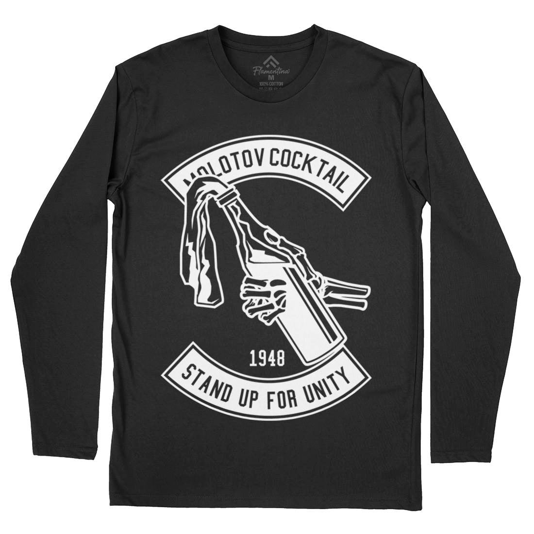 Molotov Cocktail Mens Long Sleeve T-Shirt Peace B575