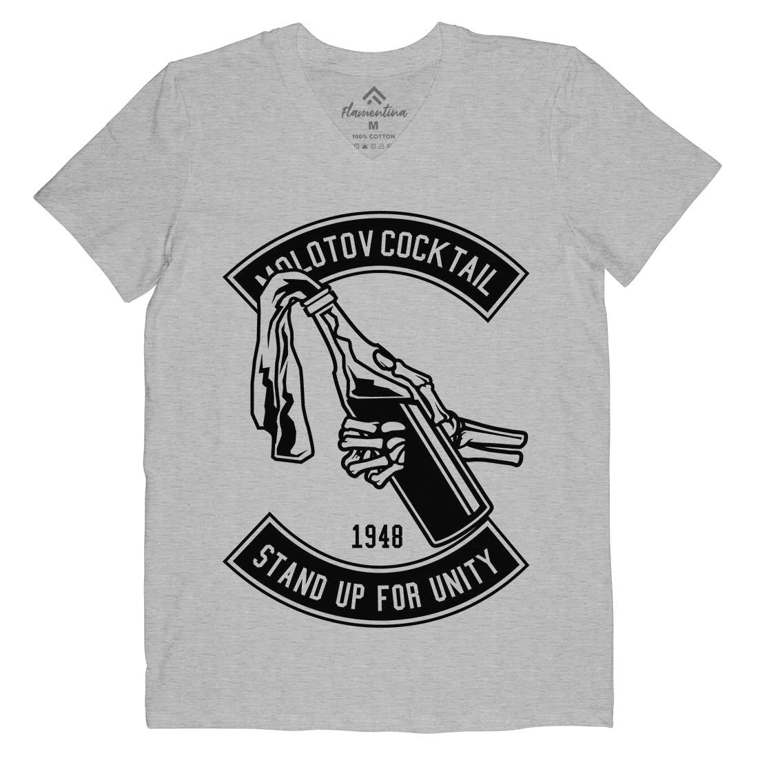Molotov Cocktail Mens V-Neck T-Shirt Peace B575