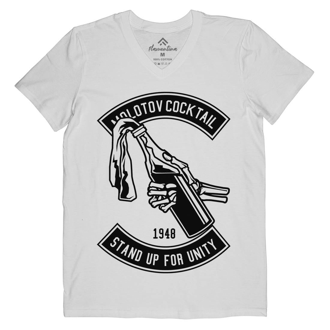 Molotov Cocktail Mens V-Neck T-Shirt Peace B575