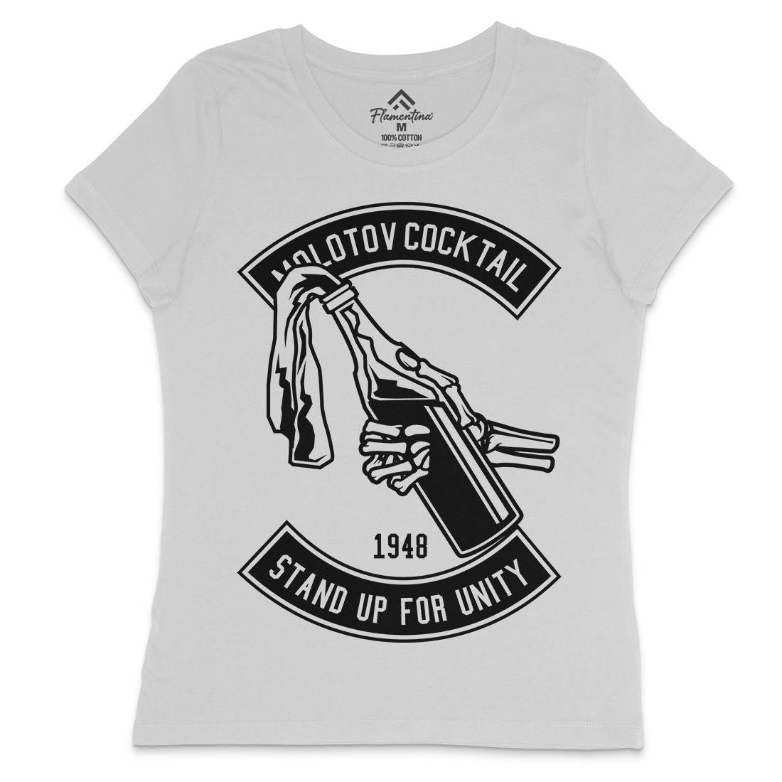 Molotov Cocktail Womens Crew Neck T-Shirt Peace B575