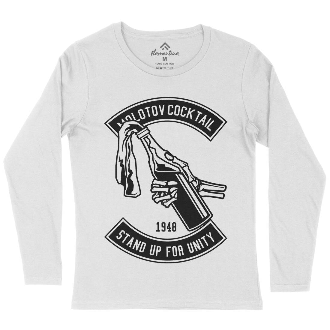 Molotov Cocktail Womens Long Sleeve T-Shirt Peace B575