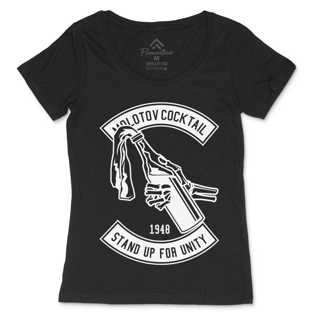 Molotov Cocktail Womens Scoop Neck T-Shirt Peace B575
