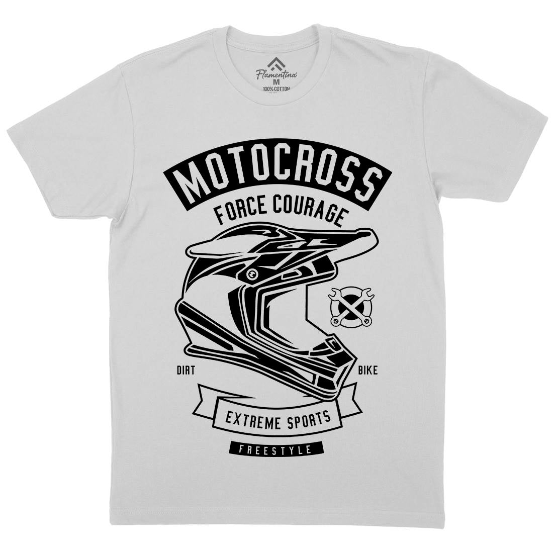 Motocross Force Courage Mens Crew Neck T-Shirt Motorcycles B576