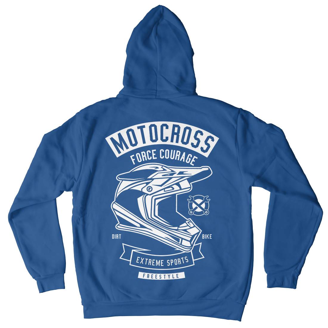 Motocross Force Courage Mens Hoodie With Pocket Motorcycles B576
