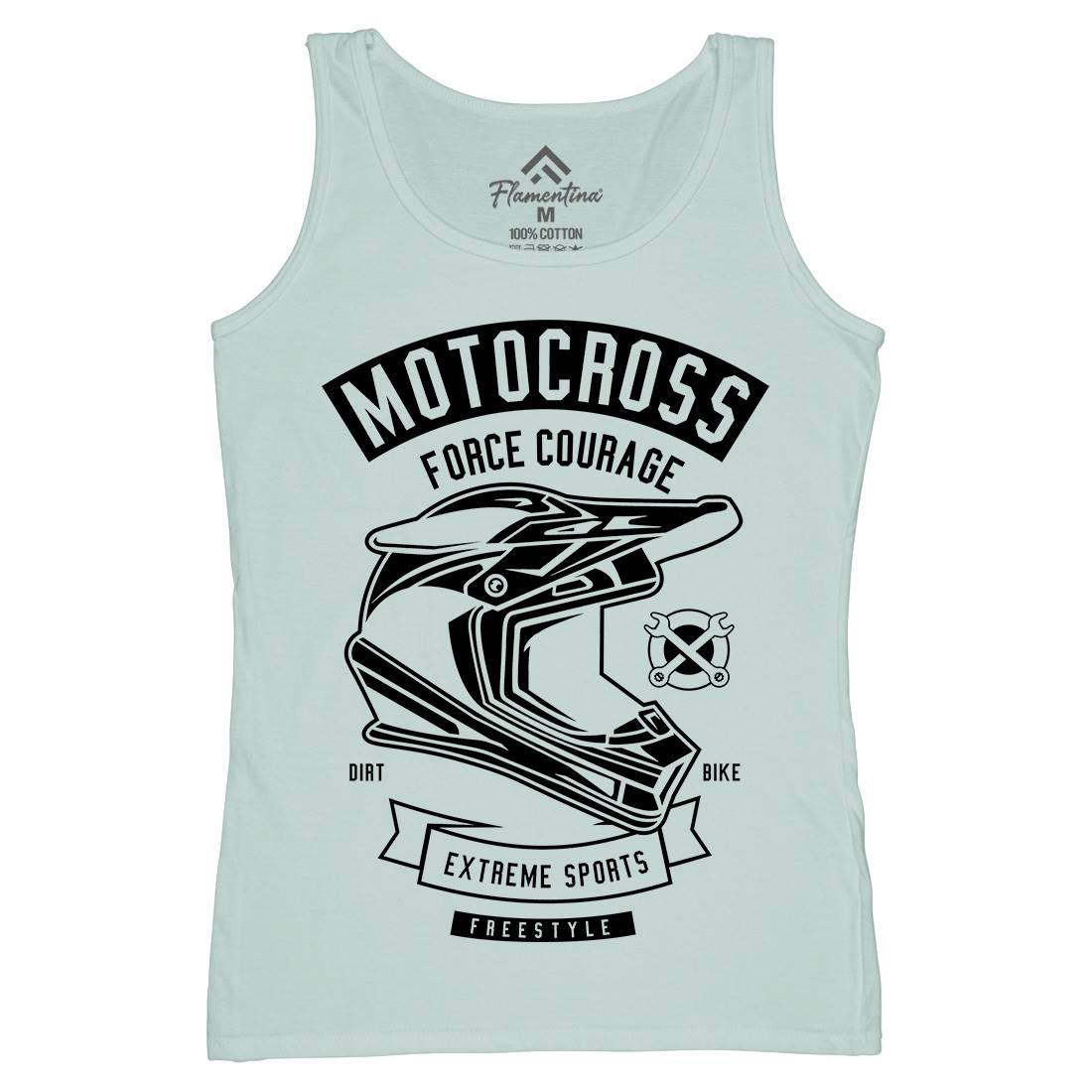Motocross Force Courage Womens Organic Tank Top Vest Motorcycles B576