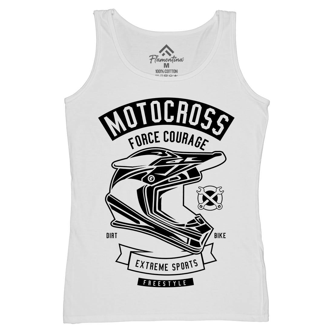 Motocross Force Courage Womens Organic Tank Top Vest Motorcycles B576