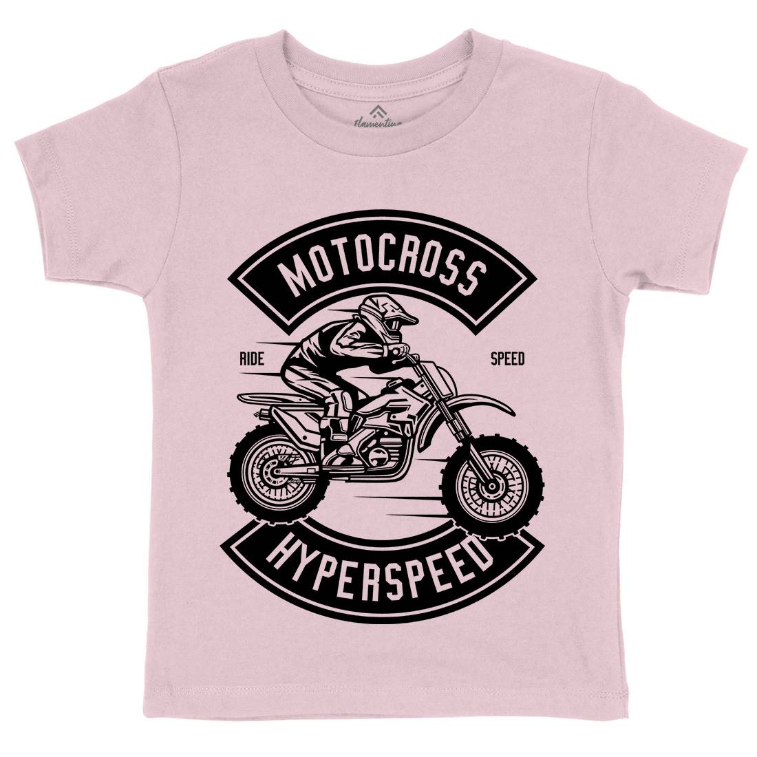 Motocross Hyperspeed Kids Organic Crew Neck T-Shirt Motorcycles B577