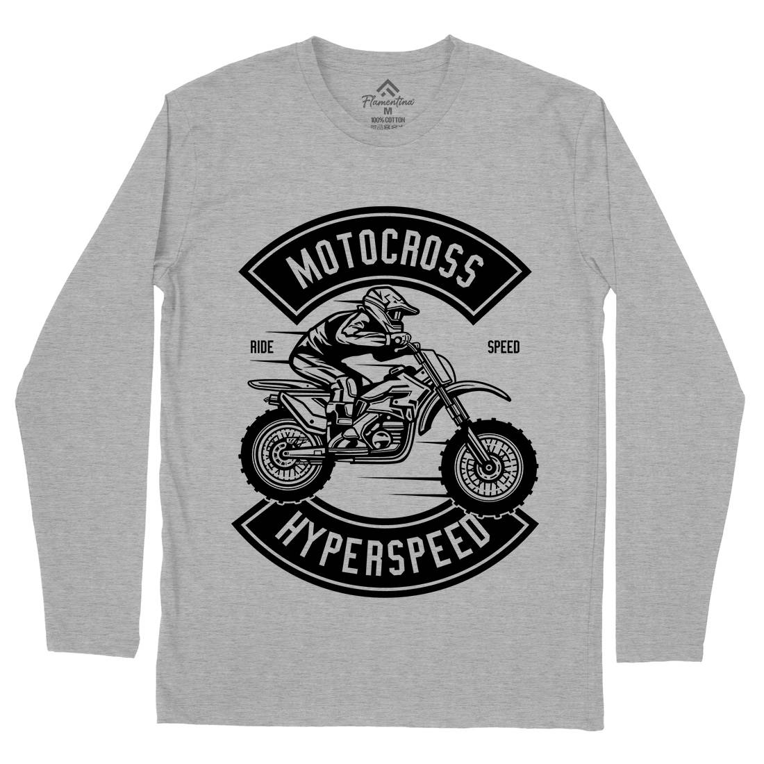 Motocross Hyperspeed Mens Long Sleeve T-Shirt Motorcycles B577