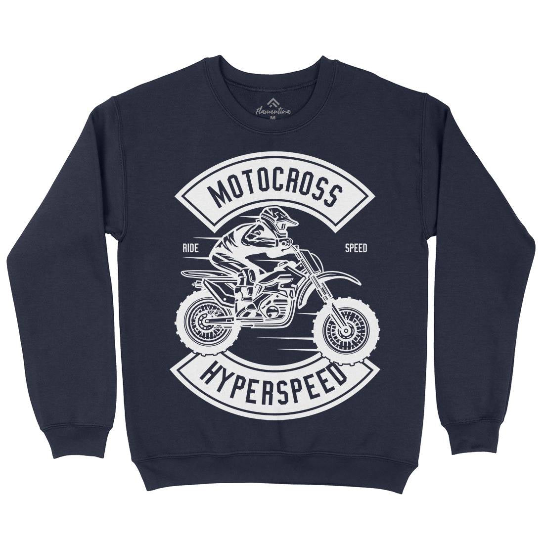 Motocross Hyperspeed Mens Crew Neck Sweatshirt Motorcycles B577