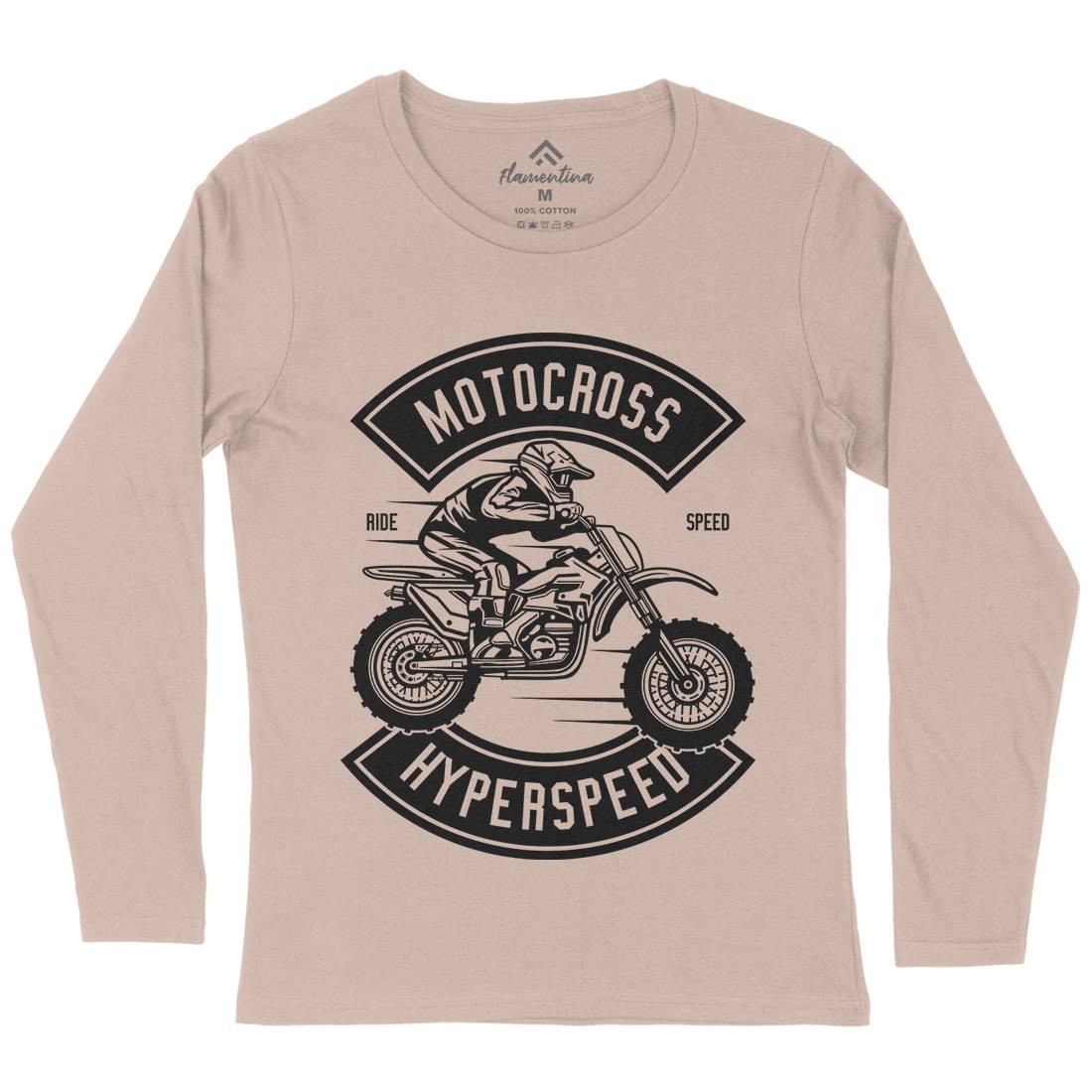 Motocross Hyperspeed Womens Long Sleeve T-Shirt Motorcycles B577