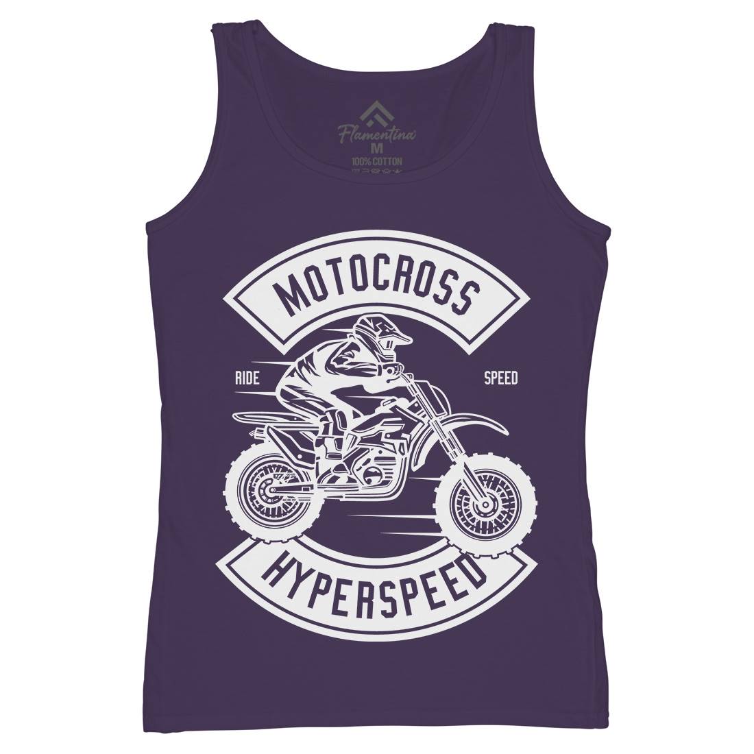 Motocross Hyperspeed Womens Organic Tank Top Vest Motorcycles B577