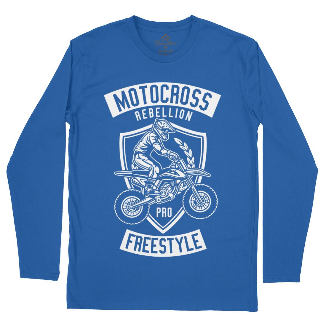 Motocross Rebellion Mens Long Sleeve T-Shirt Motorcycles B578