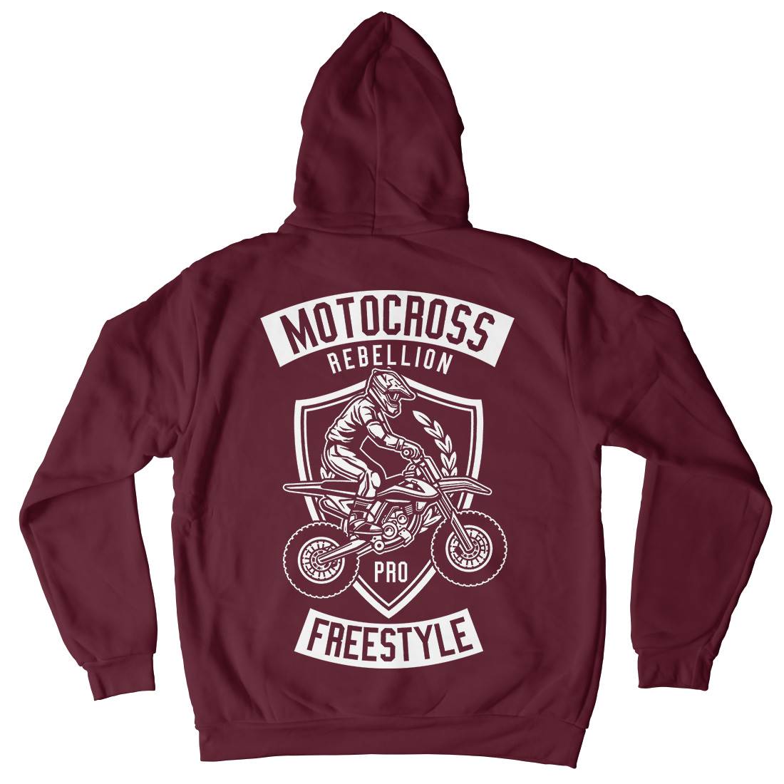 Motocross Rebellion Mens Hoodie With Pocket Motorcycles B578