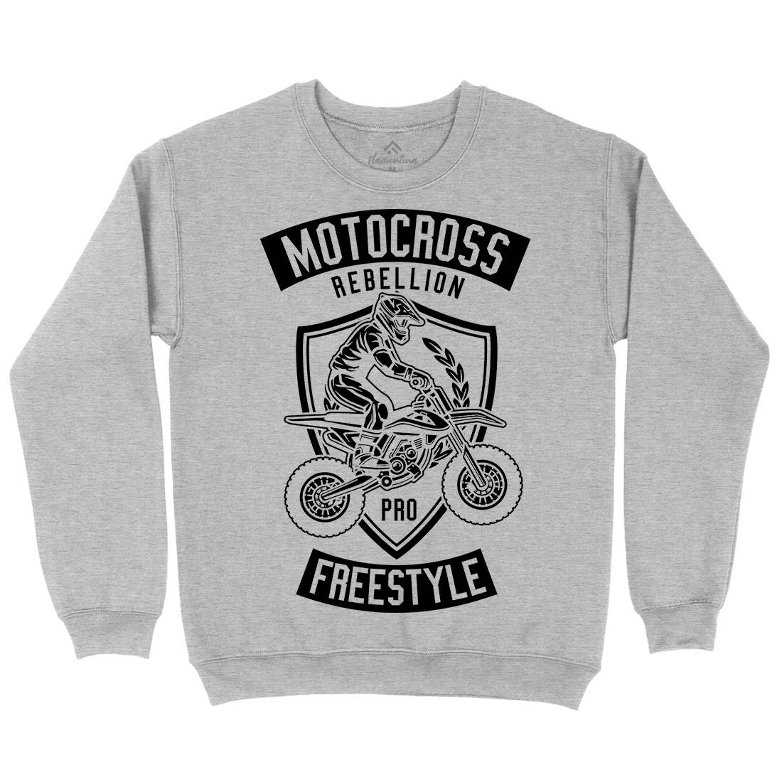 Motocross Rebellion Kids Crew Neck Sweatshirt Motorcycles B578